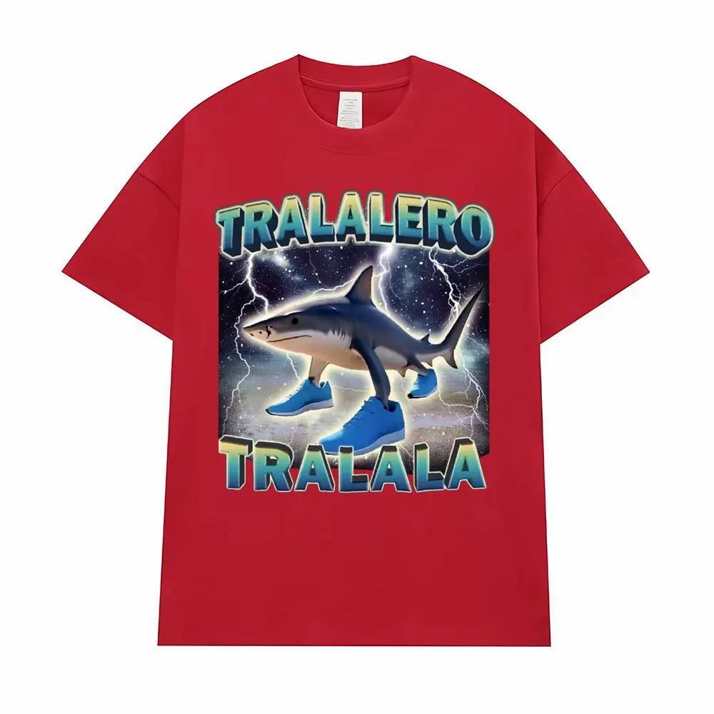 Tralalero Tralala Funny Shark Meme T-shirt Gifts Men Women's Fashion Gothic Vintage T-shirts Casual Humor T Shirt