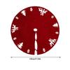 120cm Christmas Tree Skirts Round Christmas Knitted Tree Skirt Crafts Cute Snowflake Elk Print Xmas Tree Base Cover Decor Carpet