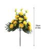 19 Head Chrysanthemum Sacrificial Tomb Flowers Artificial Flowers for Sacrifice and Tomb Sweeping White Yellow