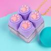 Silicone Cat Paw Keychain Stress Relief Toy with Light for Keyboard Lovers Fidget Press Button Anxiety Relief