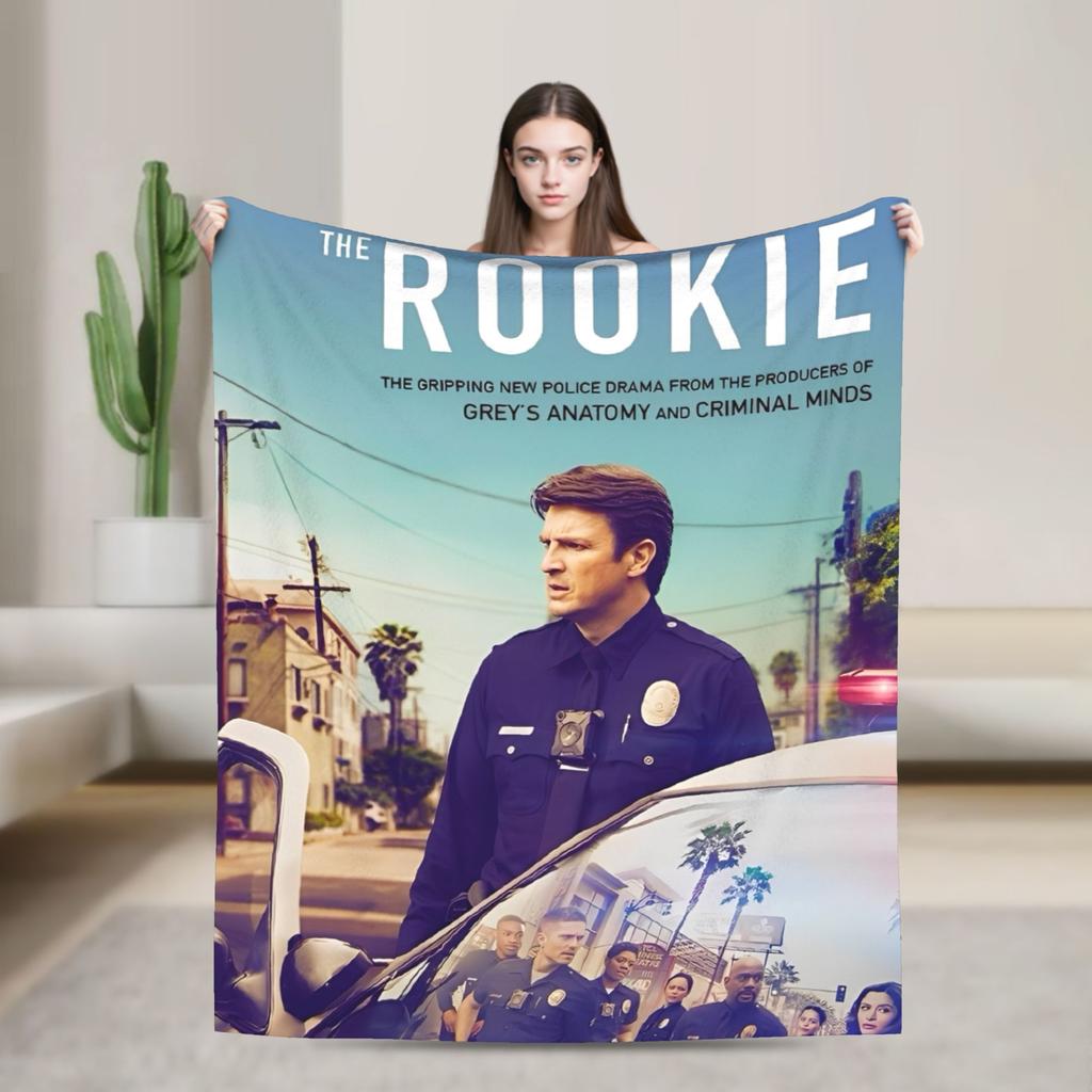 TV seriál The Rookie Flanelové deky Měkká přehozová deka do obývacího pokoje Piknik Grafické přehozy na postel Potah na pohovku