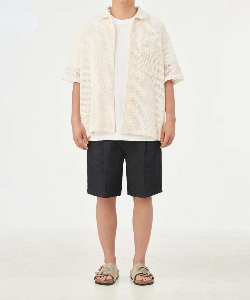 PLAC [Mergo X Plack] K02 Bermuda Non-Fade Shorts Indigo