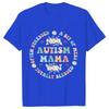 Women's Fashion T-shirt Autism Mama Printed Tshirts Fashion Casual Short-sleeved Tee Shirt Autism Awareness T Shirts for Women