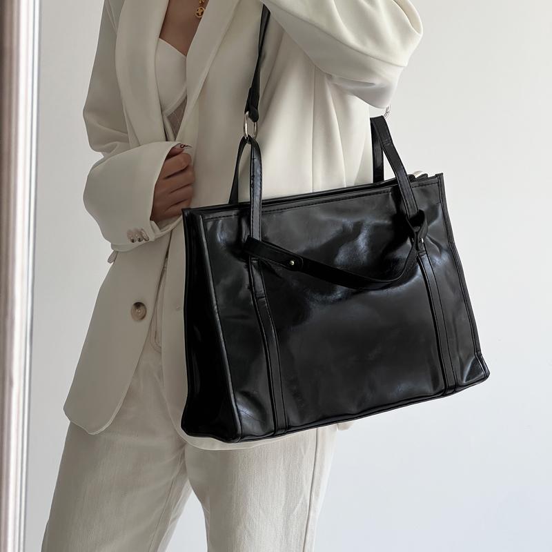 

Простая ретро сумка через плечо женская большая квадратная сумка для поездок на работу модные универсальные сумки-тоуты повседневные компьютерные сумки