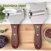 Modern Stainless Steel Truffle Slicer With Wooden Handle Multifunction Cheese And Chocolate Cutter For Gourmet Cooking
