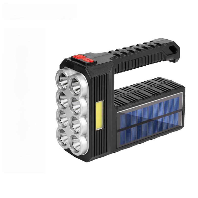 COB LED Work Light: Portable USB-Rechargeable Flashlight with Red Warning Light & Magnetic Base for Maintenance
