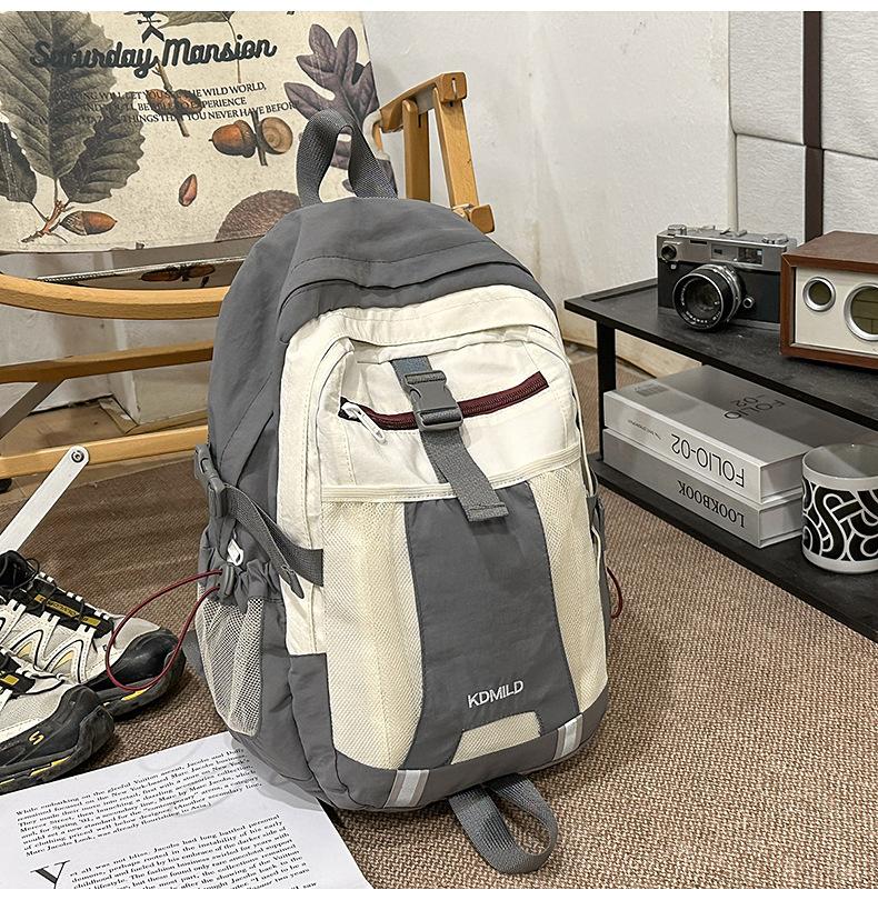 Schoolbag Outdoor Sports Large Capacity Nylon Backpack Women's Multifunctional Lightweight Student School Bag Hiking Hiking Backpack