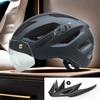 PJT Nowy LEDowy Kask Rowerowy Z Wizjerem Przeciwsłonecznym Ładowalny LED Męski Kask Rowerowy Osłona Przeciwsłoneczna Kaski Rowerowe Drogowe MTB