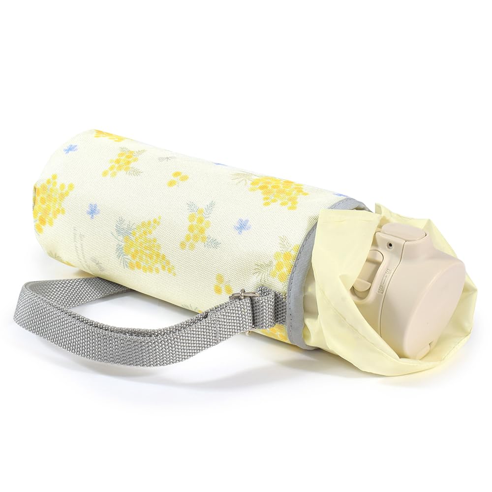 COLORFUL CANDY STYLE Stainless Steel Mug and Cover Set, 720ml, Mimosa Fleur & CM Sand Beige, Zojirushi Seamless Water Bottle Case, Holder, Shoulder