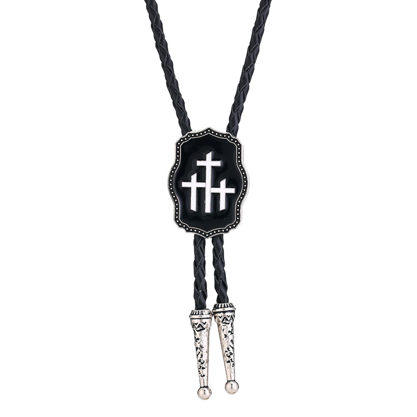 Western Bolo Tie for Men Women Business Necktie Adjustable Rope Necklace Pendant Bolo Tie Cowboy Costume Neck Jewelry 1
