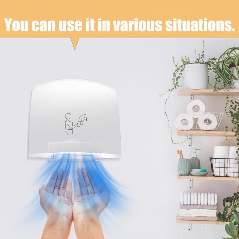 Energy Efficient Automatic Hand Dryer Space Saving Hand Dryer Easy Installation Air Dryer ABS Texture for Bathroom Use