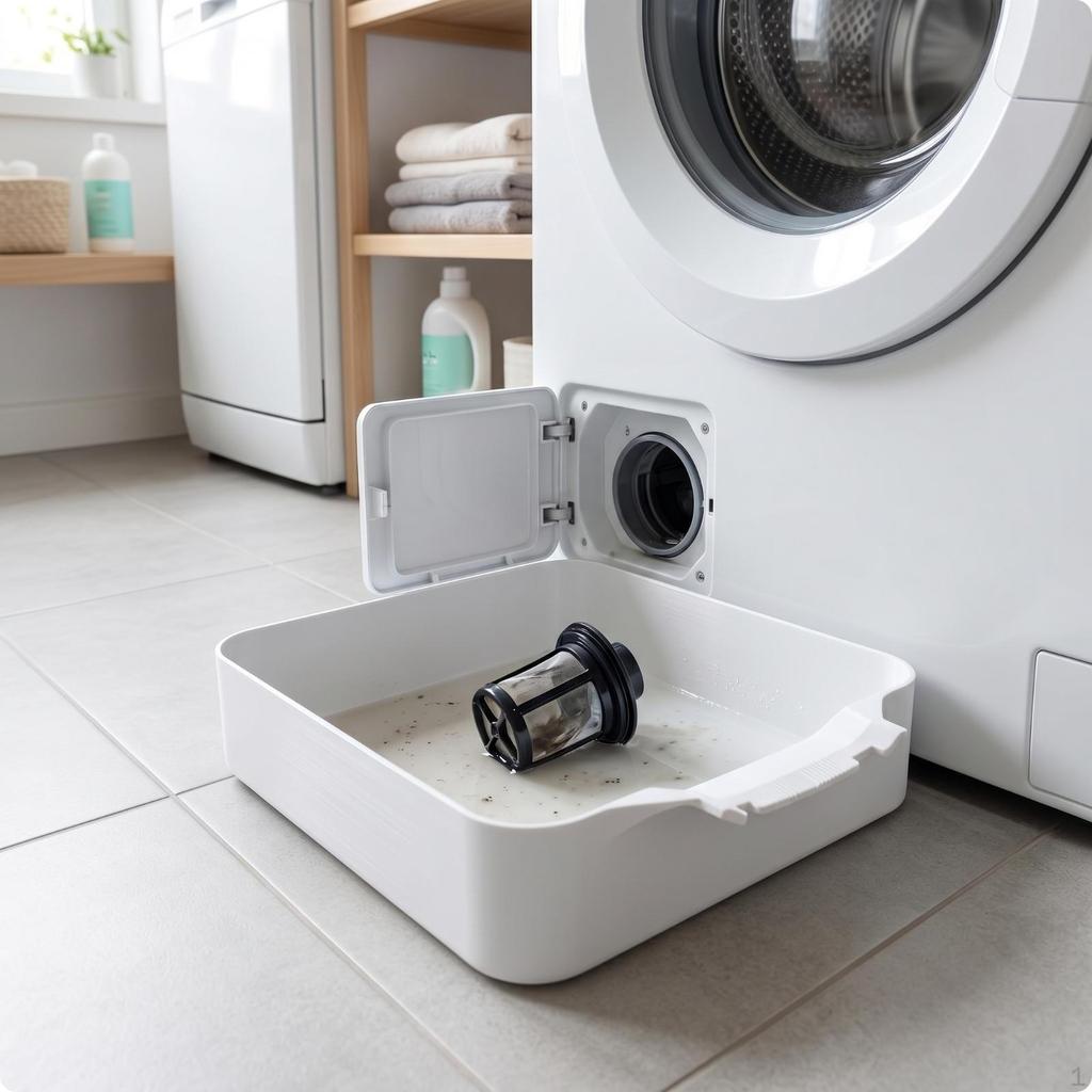Washing Machine Tray with Outlet Shallow Drip Pan Compact Washer for