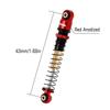 INJORA RC Shocks, 43mm Aluminum Threaded Teleshocks, Scx24 AXI90081 Deadbolts for 1/24 Crawler Cars, 4 Pieces (Red)
