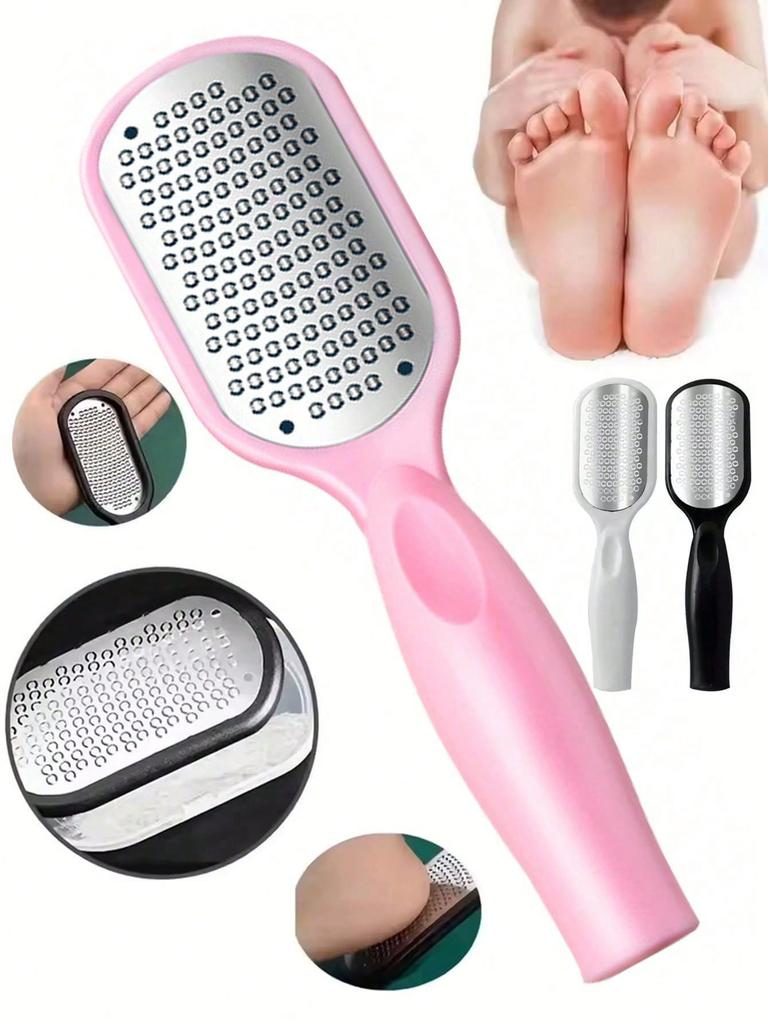 1PC Stainless Steel Professional Pedicure File Tool Grinding Stone To Remove Dead Skin Calluses Cuticles Anti-Splash Foot Board