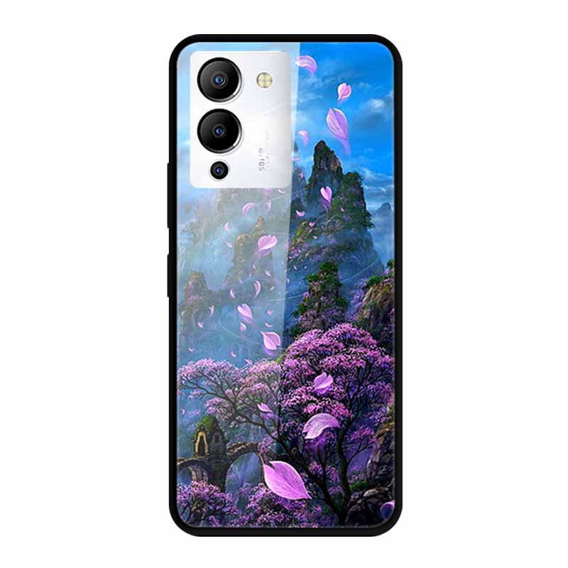 Luxury Shockproof Tempered Glass Back Cover Hard Case For Infinix Note 12 G96 Infinix Note 11pro 11s Protective Cool Phone Cover
