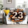 1PC Custom Name Basketball Legend Outdooor Flannel Blankets Throw Blanket All-Season Throw Gift Bedspread for Couch, Bed, Camping Holiday Birthday Gif