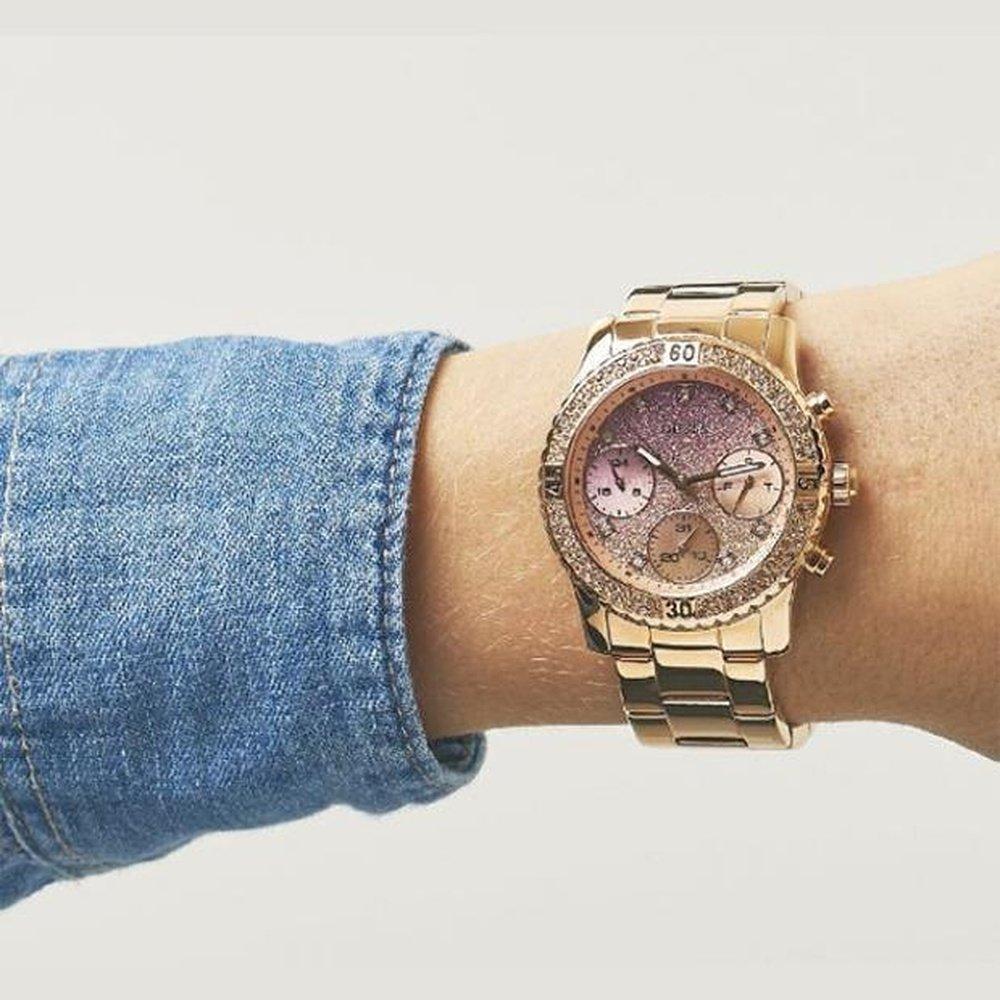 Guess W0774L3 Konfetti Analog Quarz Damenuhr