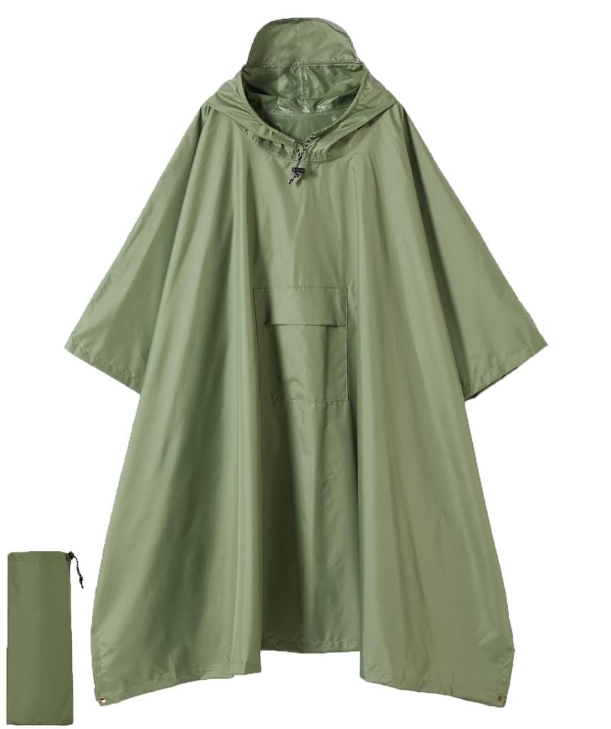 Cycling Rain Rain Commuting to Work or Rainy Storage Bag Included [Moli&Hani] Men's Raincoat, Poncho, Women's Rainwear, Waterproof, Hat, Lightweight,