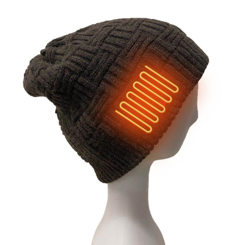 Winddichte, akkuheizbare Mütze, Outdoor-Kälteschutz-Skimütze, beheizte Mütze zum Konzentrieren auf die Arbeit im Freien oder Spo