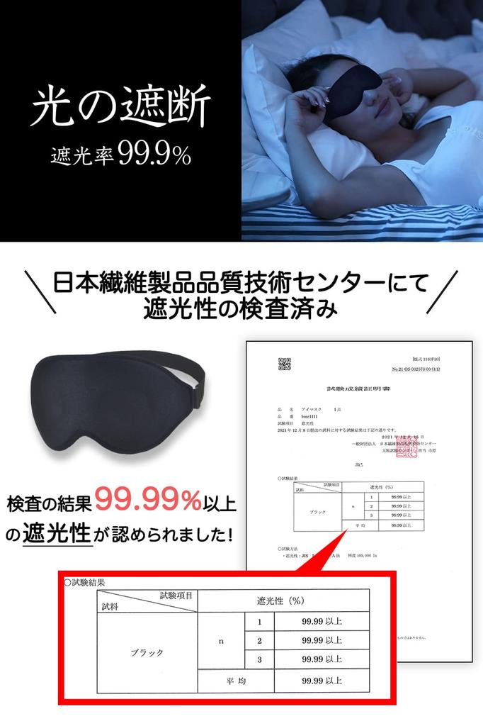 Aimeve Eye Mask for Light Blocking by Sleep 3D Eye Cover Sleep, 99.99% (Recommended Nutritionists), Design, Lightweight, (Black - Adjustable)