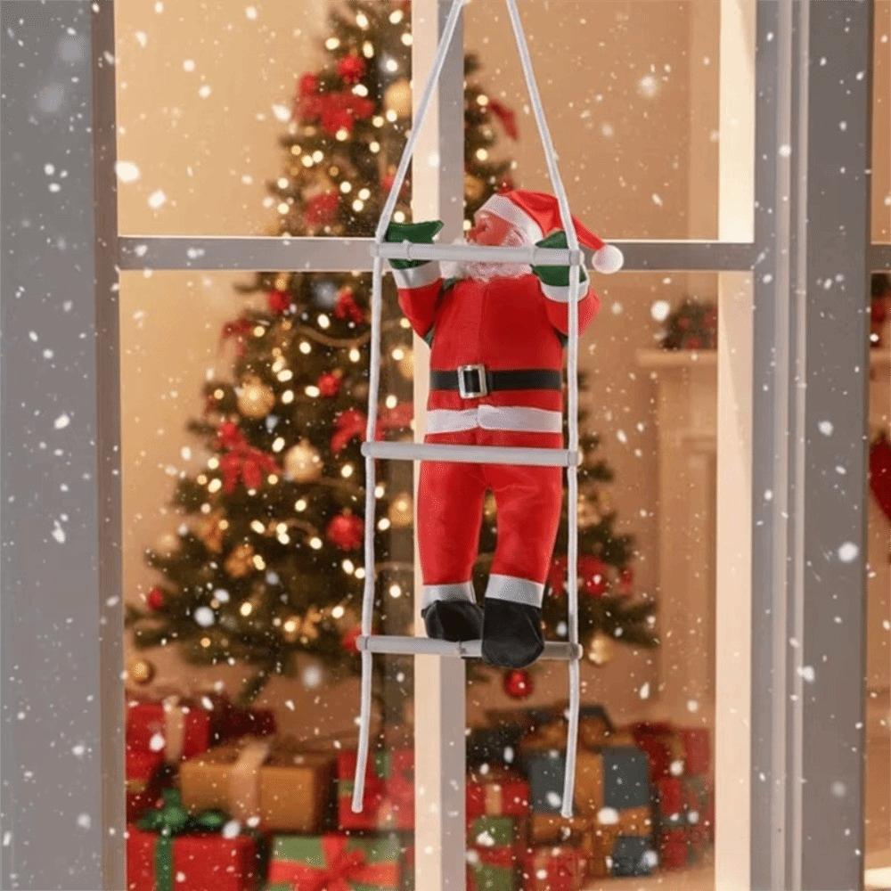 Soft Hanging Decoration Climbing Santa Decoration Red Santa Santa Pendant  Door Hanging Decor