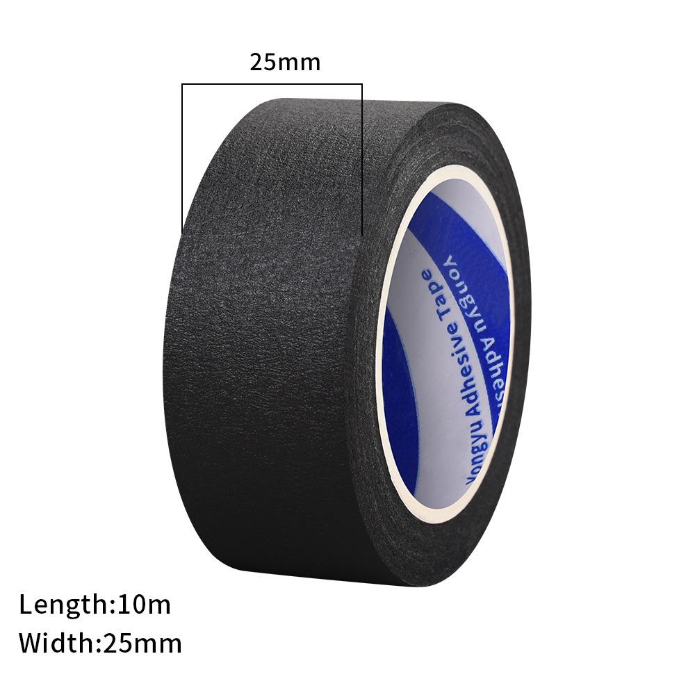 High-Tack Black Crepe Paper Tape for Children's Handmade Painting and Masking