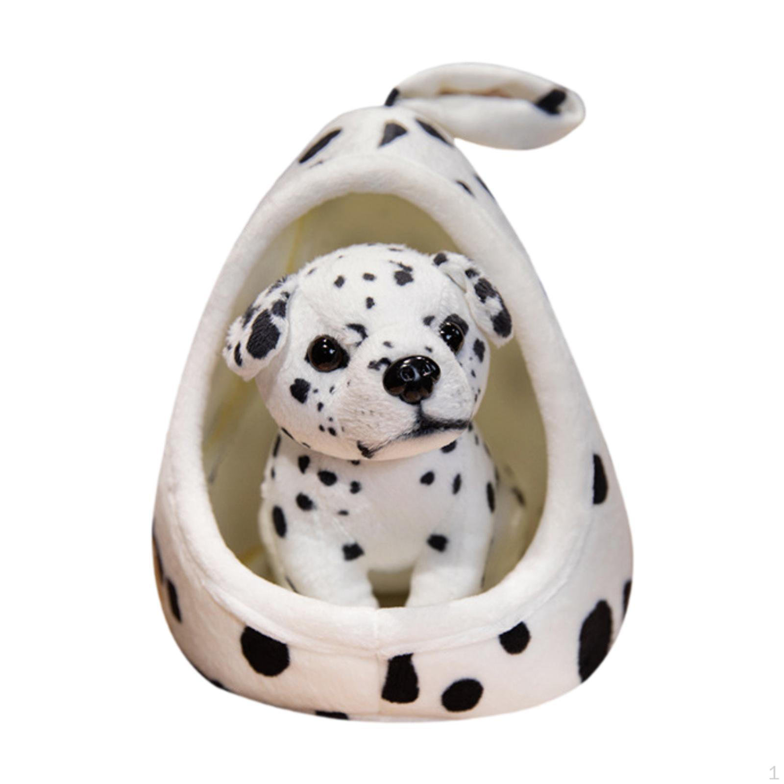 

Мягкая игрушка для собак, плюшевый домик, реалистичная игрушка для щенков для детей, мальчиков и девочек Spotted Puppy