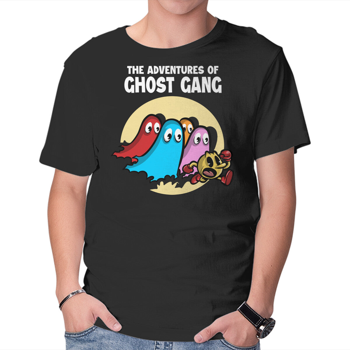 Unisex Crew Neck T-Shirt The Adventures Of Ghost Gang Graphic Short Sleeve Casual Tee XXXXL