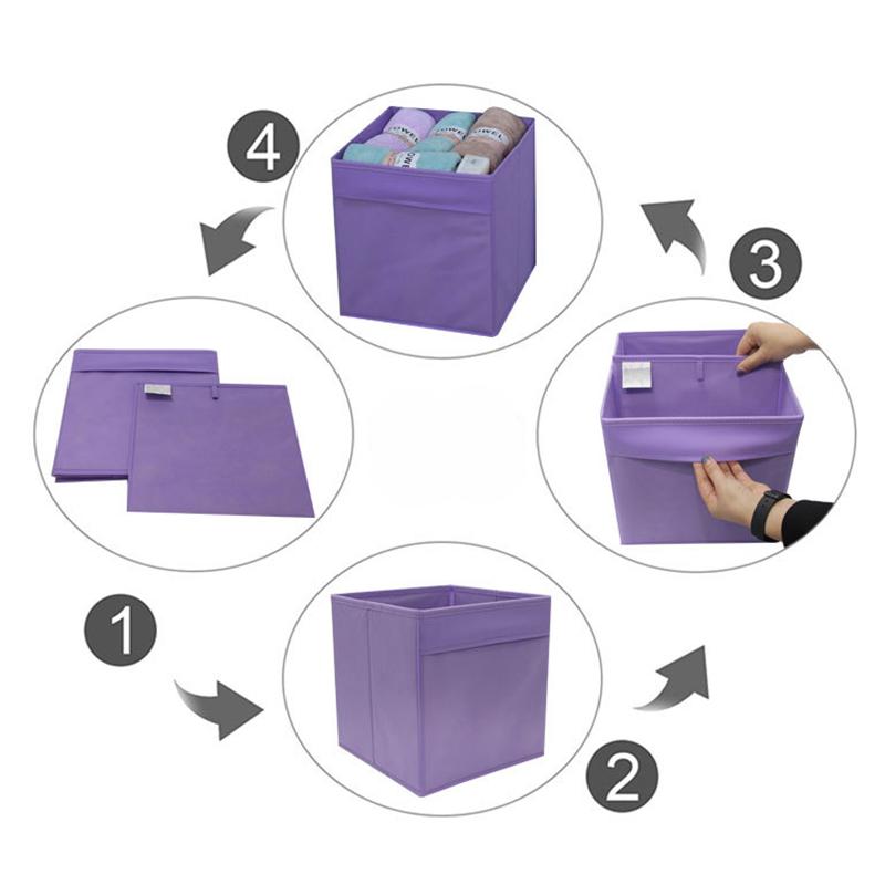 Hot Sale Non Woven Fabric Storage Box Home Storage Fabric Storage Box Folding Clothing and Toy Organizing Box