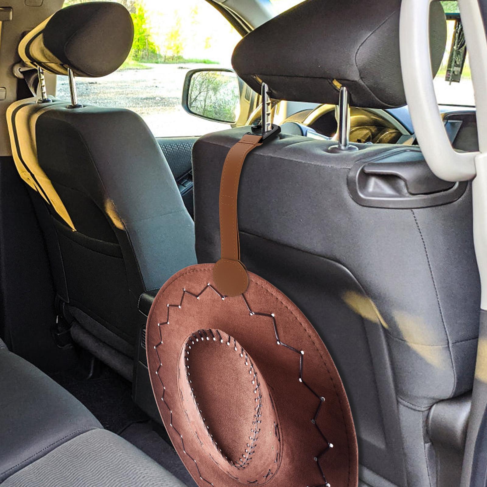 

2 шт. Магнитный держатель для шляпы из ПУ кожи, высокая грузоподъемность, универсальный магнитный зажим для шляпы на спинку сиденья автомобиля для транспортного средства и путешествий