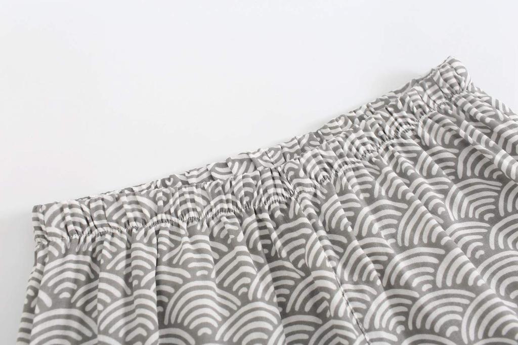 SISOFTLY Gauze Jinbei with Wave Plus Perfect for Day or Haori Style Summer and Fireworks Festival Wear Seigaiha Men's Pattern, Size, Father's