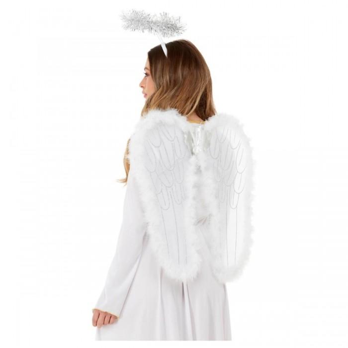 Smiffys Womens/Ladies Marabou Angel Costume Prop Set
