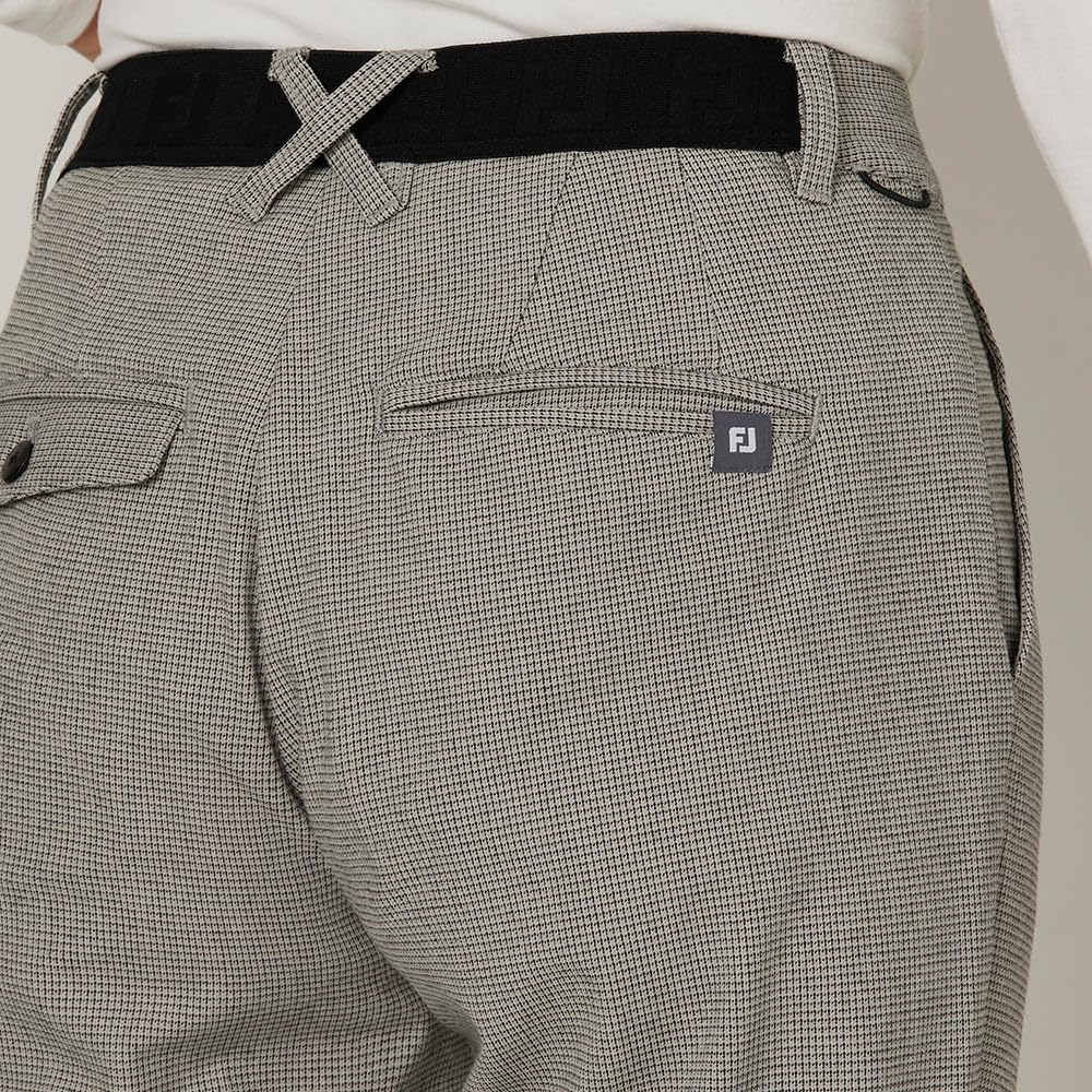 FootJoy Micro Check Stretch Long Pants, Gray, Women's, Size Small (FJW-F24-P06, 32345-S)
