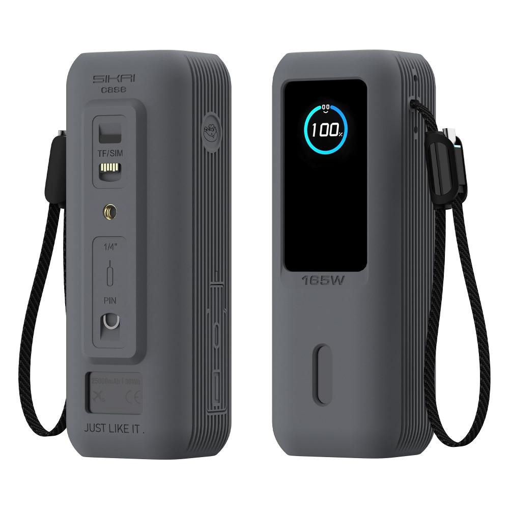 with Lanyard Silicone Carrying Case Anti-fall Phone Charger Case for Anker Zolo 165W Travel