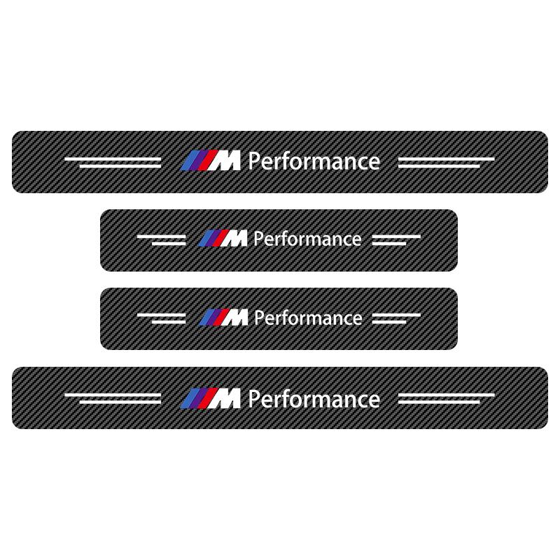 Carbon fiber protective stickers for car door sill side anti step bumpers For BMW M6 M5 M3 X1 X3 X5 E38 E39 E46 E53 E60 E61 E64