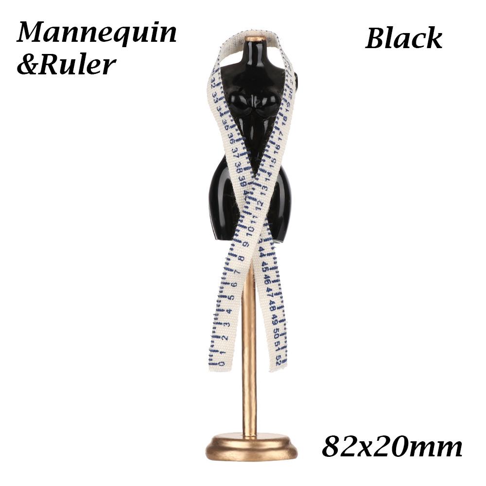 1:12 Dollhouse Mini Mannequin Ruler Set Simulation Humanoid Model Evening Dress Props Decor Miniature Accessories Children Toys