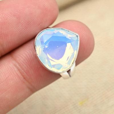 Milky Opal Gemstone 925 Sterling Silver Handmade Ring Valentine's Day Gift All Size