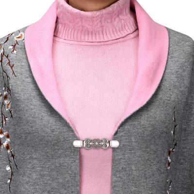 Pullover Entenschnabel-Clips für Strickjacken Vintage Schal Umhang Verschluss Strass Raffclip für Damen Schal Hemd Kleid