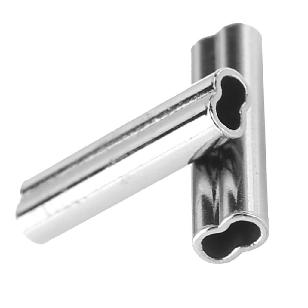 100pcs 6 Sizes Double Barrel Crimp Fishing Line Wire Er Sleeves Copper Tube Connector