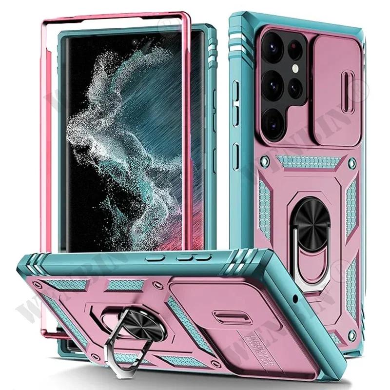 

Case For Samsung S26 Ultra S25 S24 S23 Plus S25 FE A57 A56 A37 A36 A17 A16 5G Heavy Duty with Camera 360 Degree Kickstand Cover Samsung A16 (4G 5G)