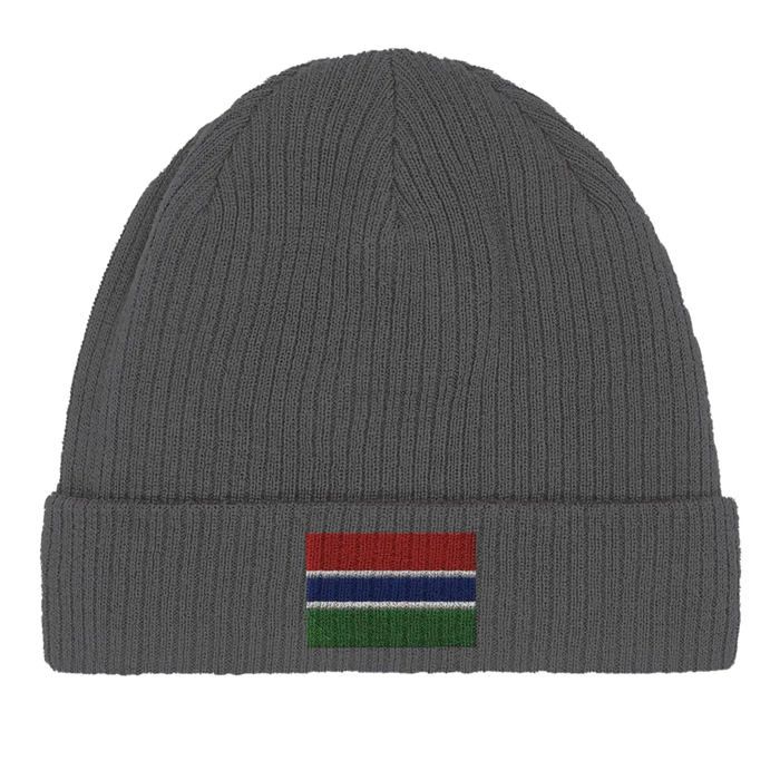 Bonnet Drapeau Gambie en Gris