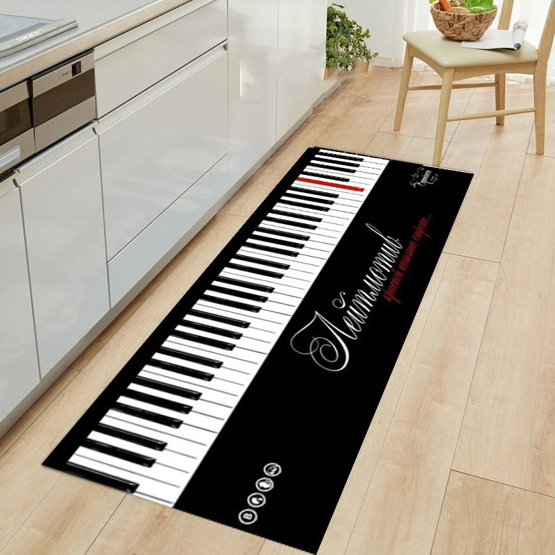 Tappeto stampato in 3D serie tastiera di pianoforte, tappeto grande, tappeti per soggiorno camera da letto, tappeti per cucina Tappetini antiscivolo