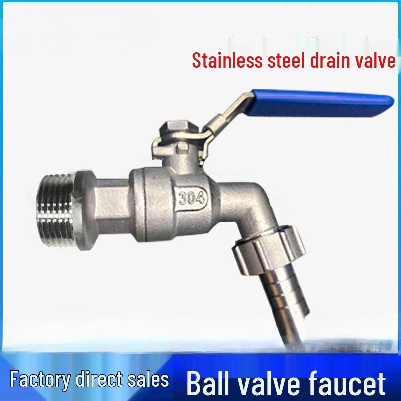 

Stainless Steel Hot Water Dispenser Faucet with 4-Point Radiator Drain Valve and 6-Point Spout Ball Valve. 304 Stainless Steel 4-point