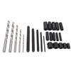 25 Pcs Screw Extractor Set High Hardness Steel Easy Out Broken Bolt Extractor Kit with Storage Case