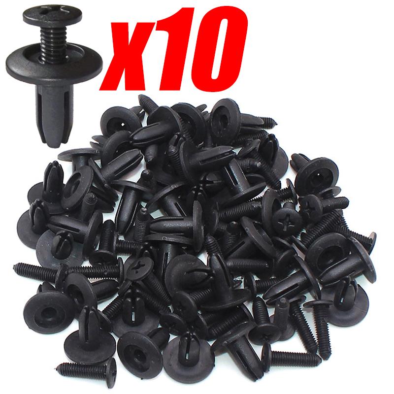 10/20/50Pcs Universal 8mm Hole Plastic Rivets Fastener Screw Car Bumper Fender Push Pin Clip Car Fasteners Clip Auto Accessories