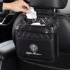 Car Rear Seat Back Storage Bag Car Stickers For Alfa Romeo Giulia Giulietta Tonale MITO Stelvio Brera fw6