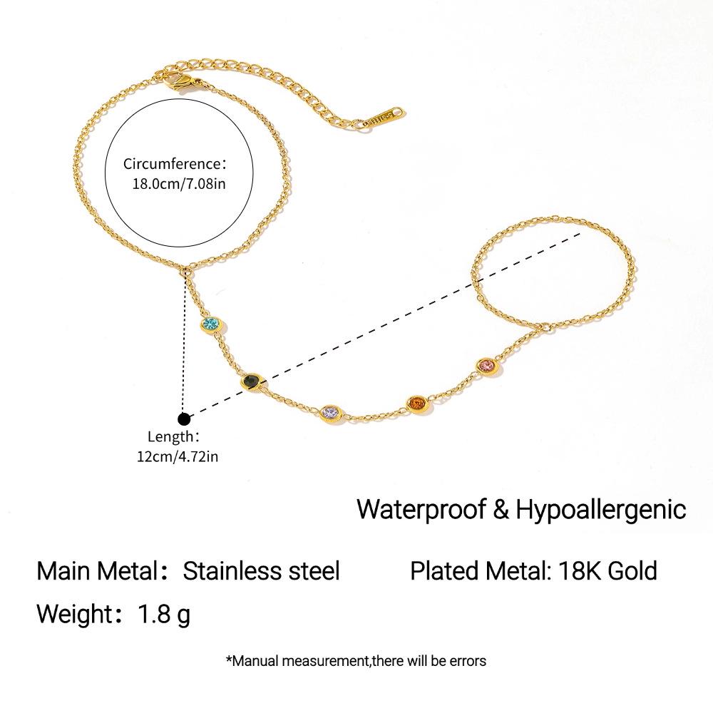 Yingtai 18k Золото Полированная Нержавеющая Титановая Сталь Женская Цепочка на Палец