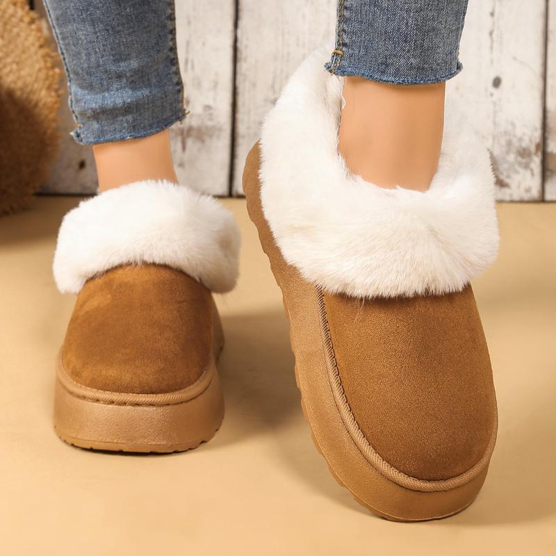 Autumn New Women's Snow Boots Round Head Thick Bottom Anti Slip Design Casual Versatile Style Fashionable Snow Boots