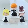 Anime BLEACH Action Figures Kurosaki Ichigo Kuchiki Rukia Urahara Kisuke Abarai Renji PVC Model Kid Gift Toy