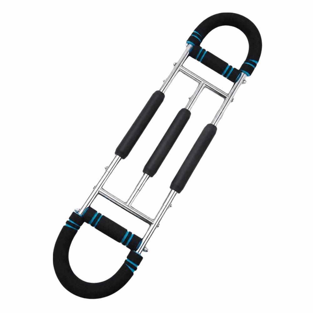 Triple-Spring Arm Twist Adjustable Chest Workout Equipment Chest Expander Indoor Workout 45kg-black and blue